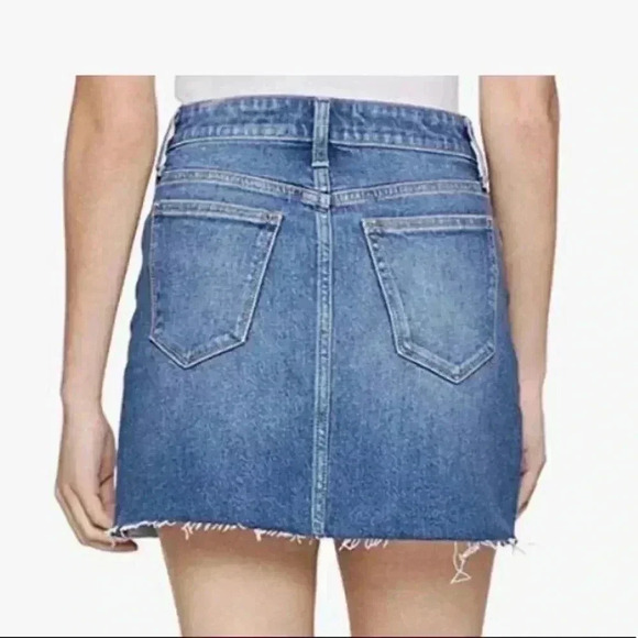 Bcbgeneration Button-fly Denim Mini Skirt In Tina - Picture 2 of 7